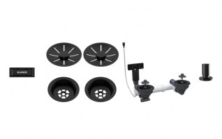 JUEGO ACCESORIOS FREGADERA DOBLE BLANCO